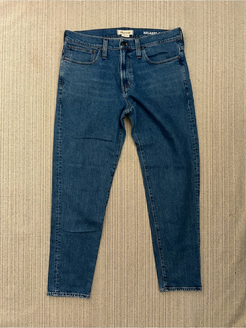 Madewell Men's Relaxed Dark Blue Denim Jeans